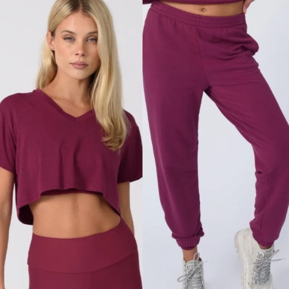 Skatie Matching Set- Jagger Sweatpants and Alexis Cropped Tee.